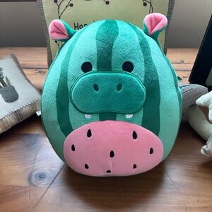 Squishmallows Green and Pink watermelon hippo